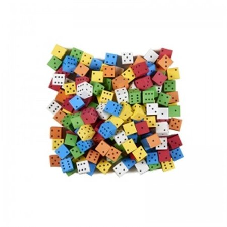 TEACHER&APOS;S AID 16mm Spot Foam Dice - Assorted Color; 200 Count TE1539219